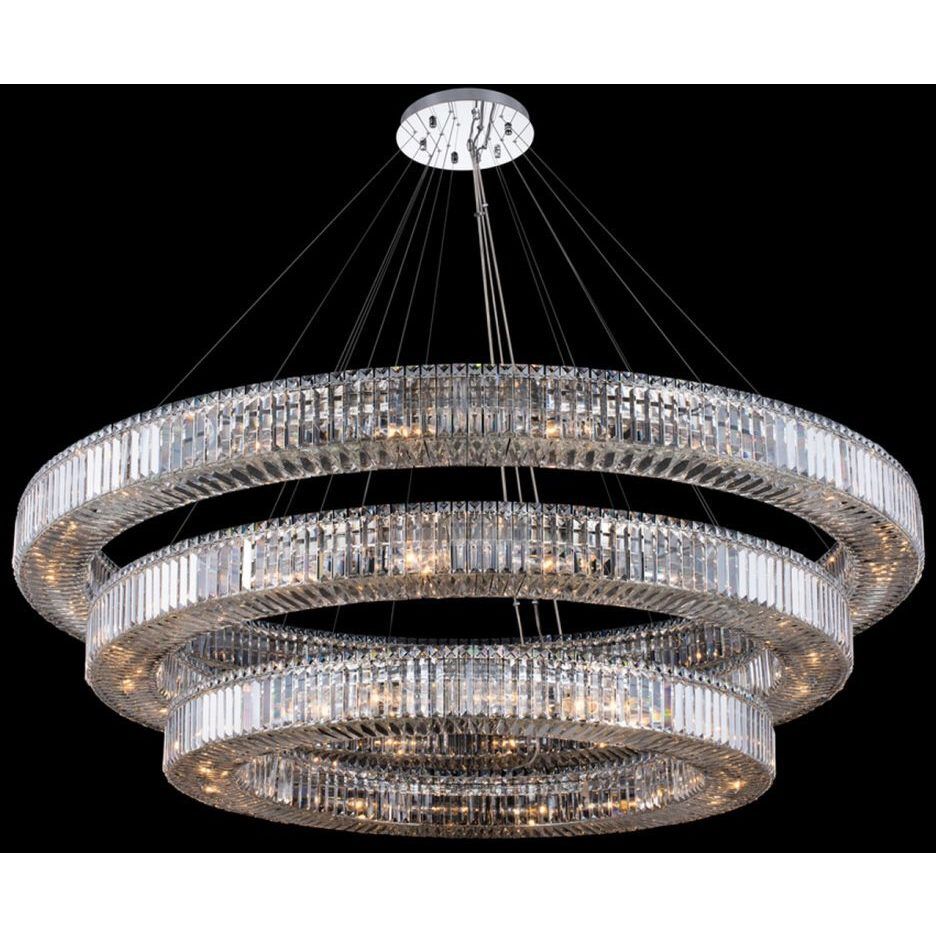 Rondelle 56 Light 72 inch Polished Chrome Pendant Ceiling Light