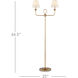 Nottaway 65 inch 60.00 watt Brass Floor Lamp Portable Light