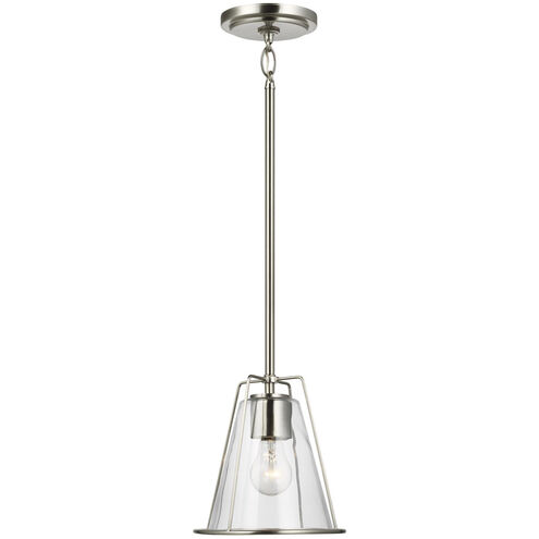 Framework 1 Light 7.75 inch Brushed Nickel Pendant Ceiling Light