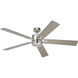 Lucian 60 inch Polished Nickel with Black/Silver Blades Ceiling Fan