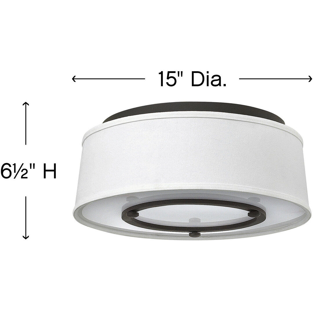 Harrison 3 Light 15 inch Buckeye Bronze Indoor Semi-Flush Mount Ceiling Light