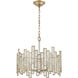 Equilibrium 5 Light 19 inch Matte Gold with Polished Chrome Chandelier Ceiling Light