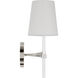kate spade new york Monroe 2 Light 12 inch Polished Nickel Wall Sconce Wall Light in Polished Nickel / Gloss White