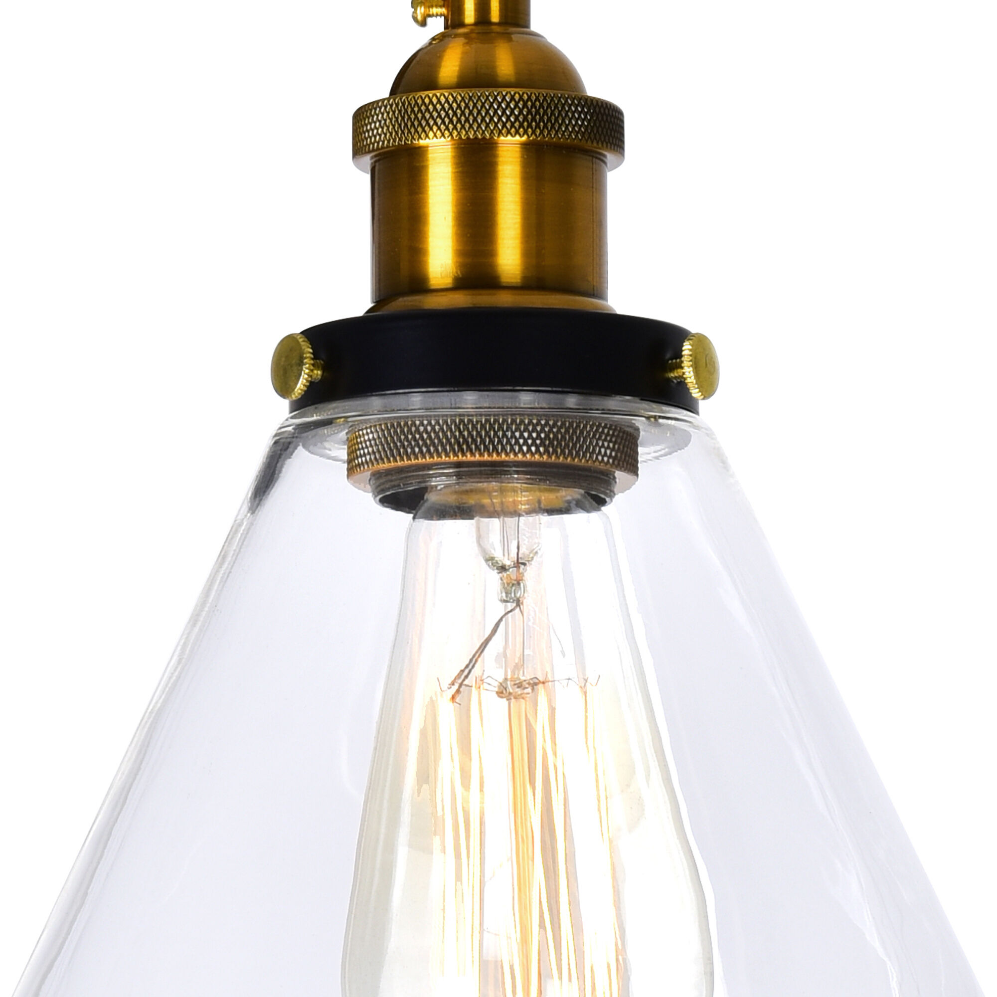 Eustis 3 Light 24 inch Black and Gold Brass Wall Light