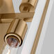 Dex 2 Light 4.75 inch Satin Brass Bath Vanity Wall Light