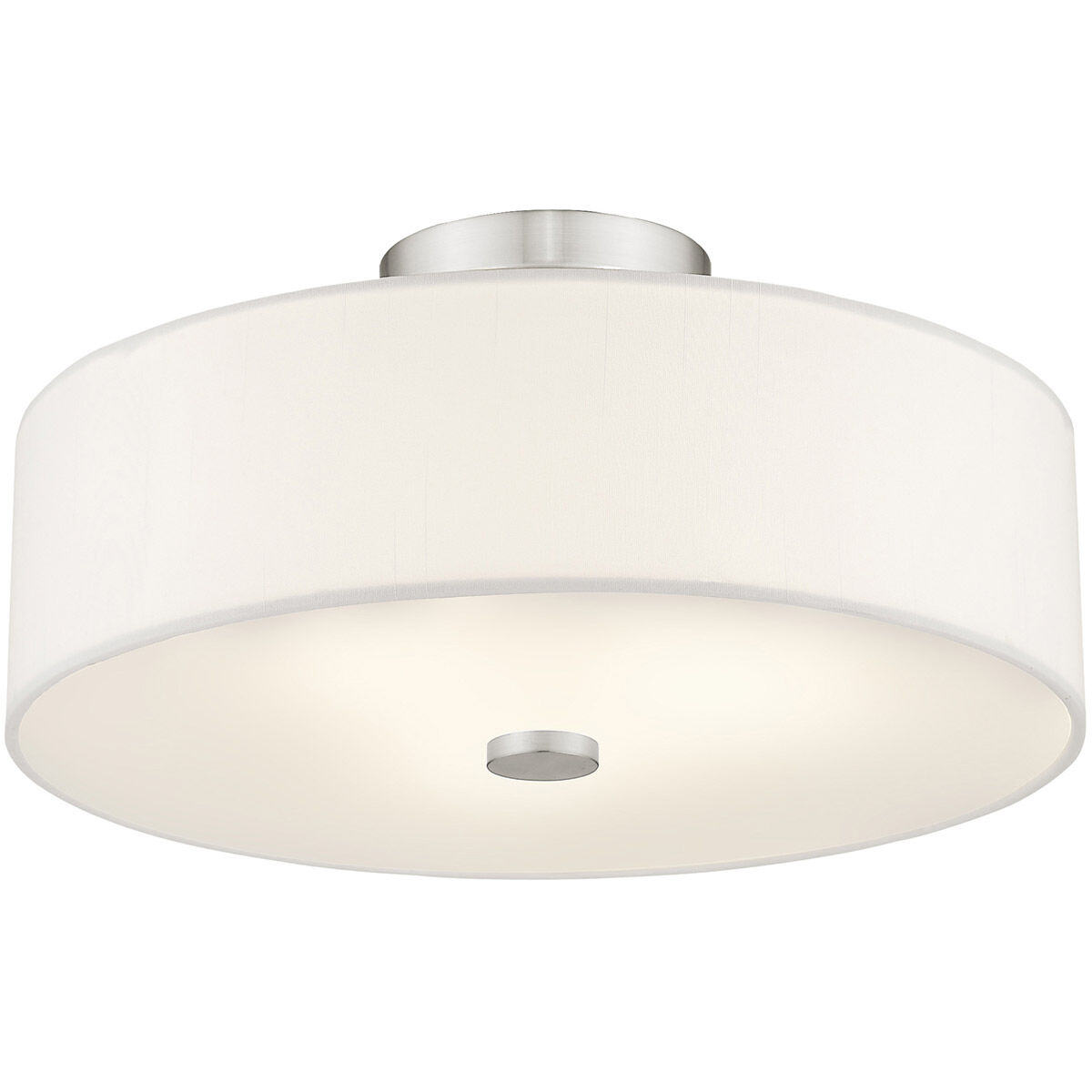 Meridian 3 Light 15 inch Brushed Nickel Semi-Flush Mount Ceiling Light