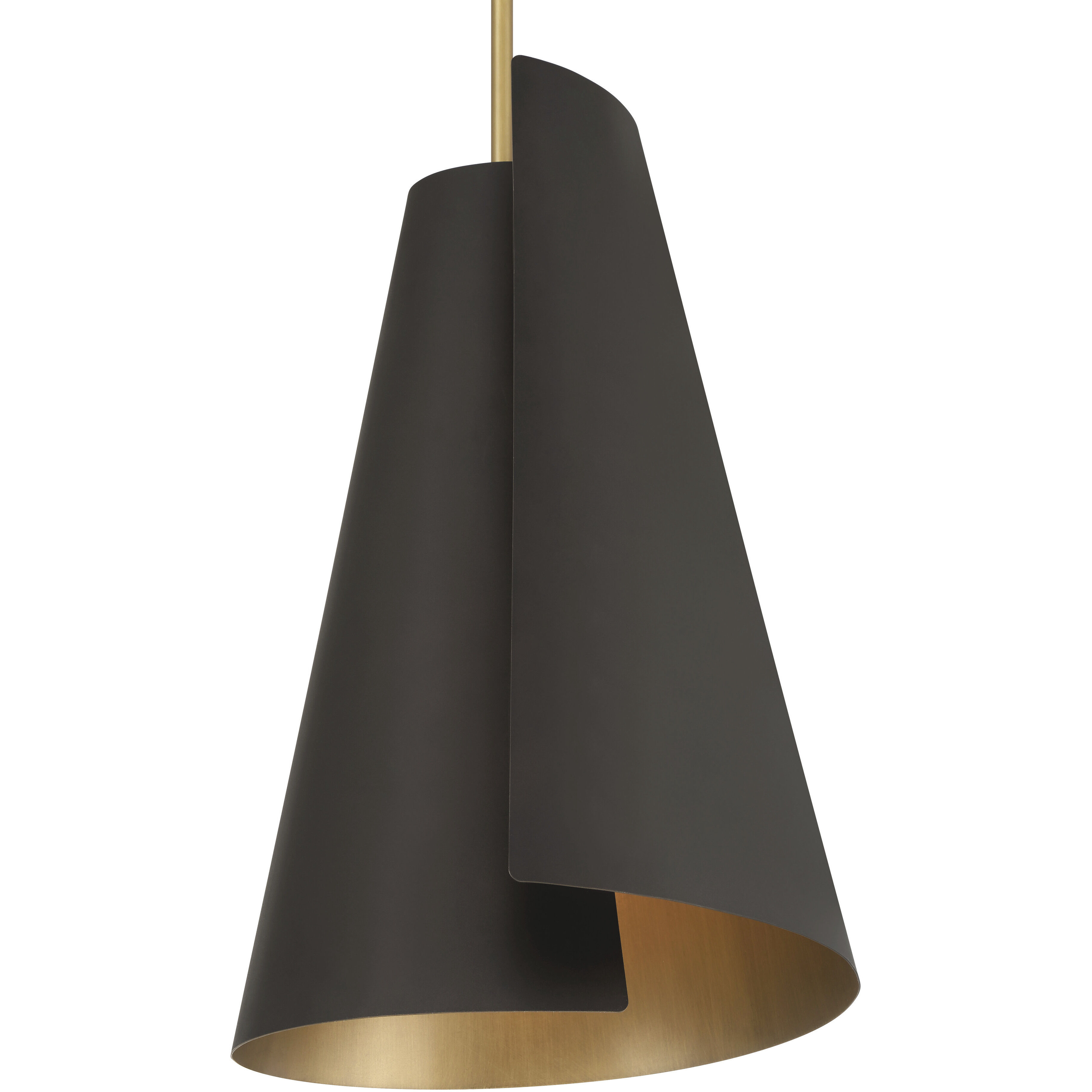 Hillcrest 1 Light 13.5 inch Legacy Brass and Dark Bronze Pendant Ceiling Light