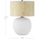 Zena 27 inch 150.00 watt Textured White Table Lamp Portable Light