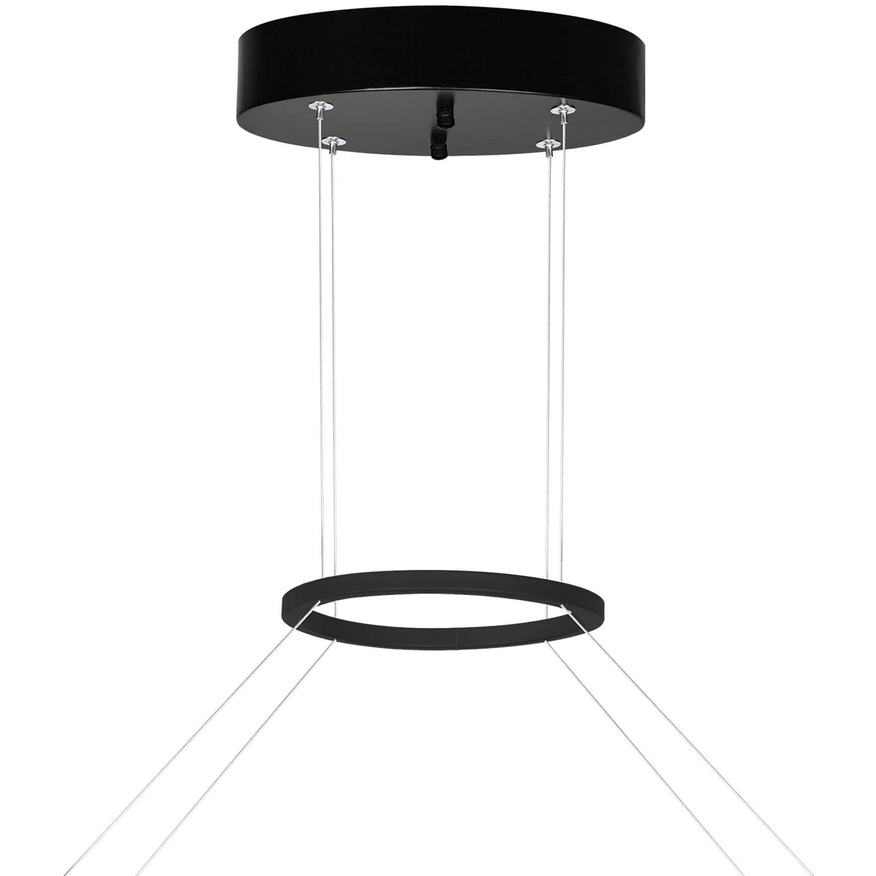 Rosalina LED 32 inch Matte Black Down Chandelier Ceiling Light