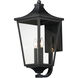 Sutton Place VX 2 Light 22 inch Black Outdoor Wall Mount