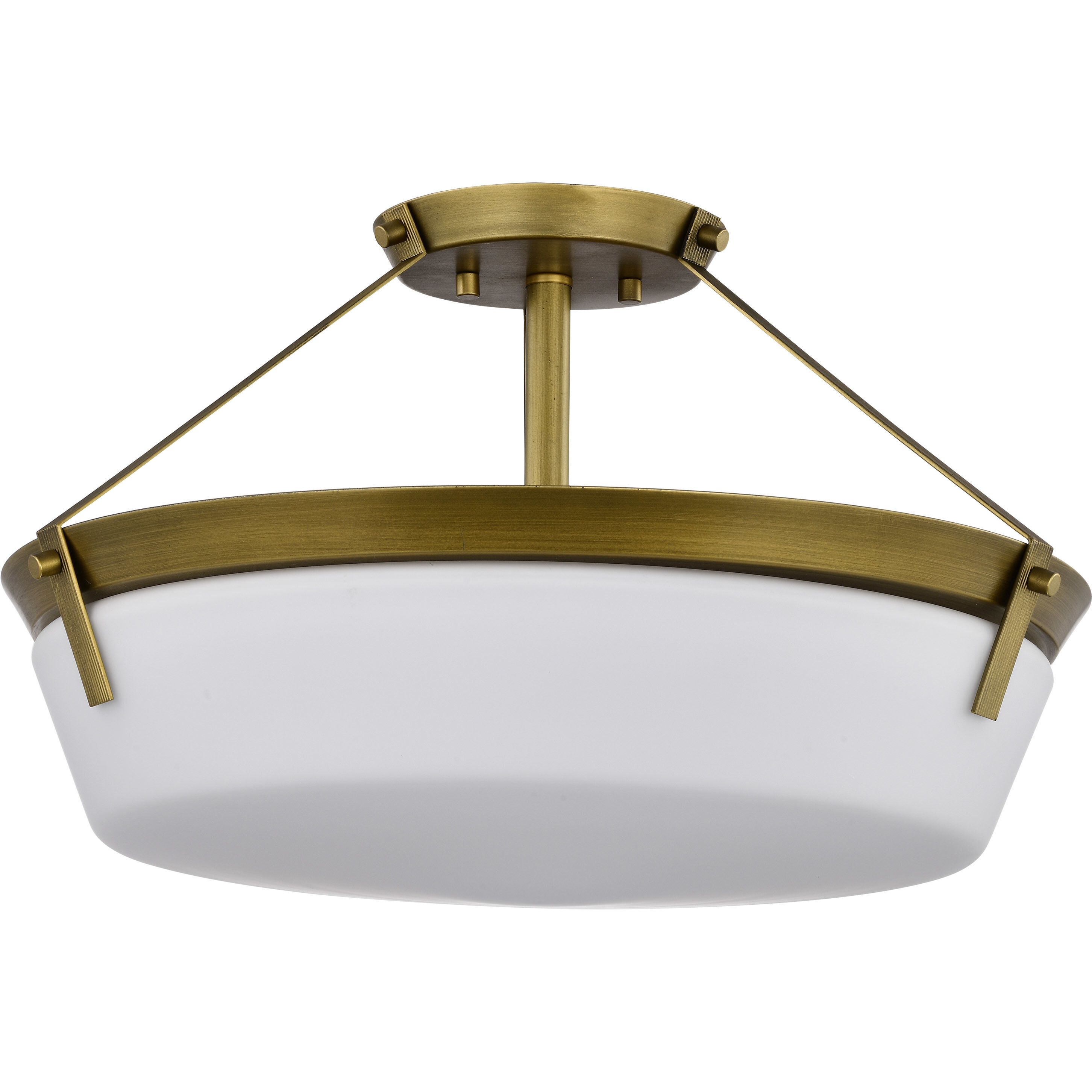 Rowen 4 Light 18.5 inch Natural Brass Semi Flush Mount Ceiling Light