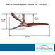 Light Wave 52 inch Distressed Koa Ceiling Fan