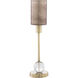 Jacob 20.5 inch 40 watt Brass Table Lamp Portable Light