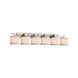Textile 56 inch Brushed Nickel Bath Bar Wall Light