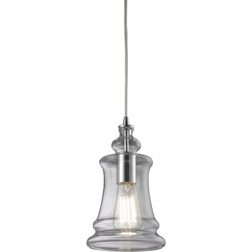 Menlow Park 1 Light 6 inch Polished Chrome with Smoke Mini Pendant Ceiling Light