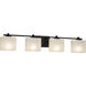 Fusion 4 Light 35.75 inch Matte Black Bath Bar Wall Light in Rectangle, Incandescent, Weave Fusion, Rectangle