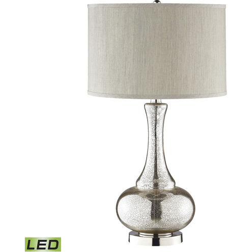 Linore 28 inch 9 watt Antique Mercury with Chrome Table Lamp Portable Light