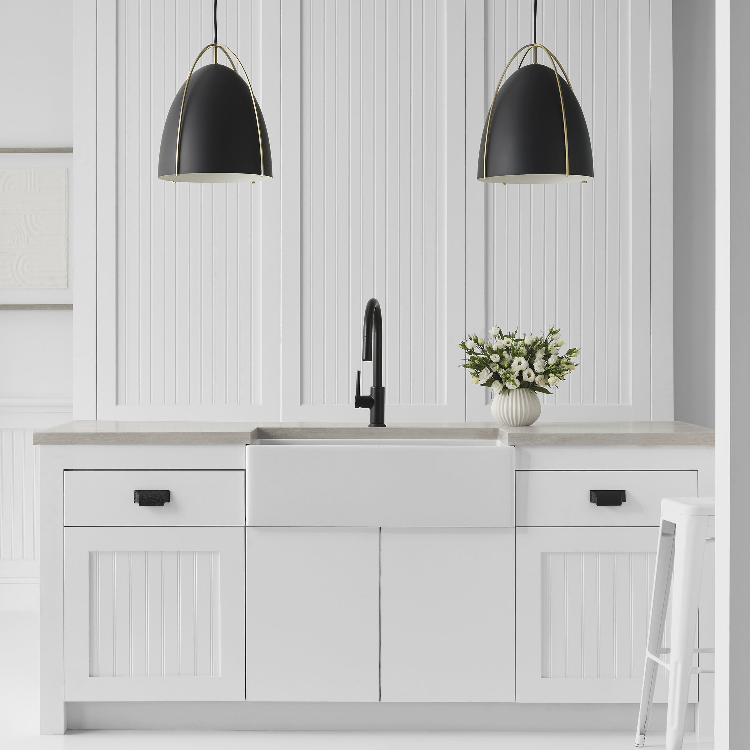 Sean Lavin Norman Pendant Ceiling Light in Satin Brass