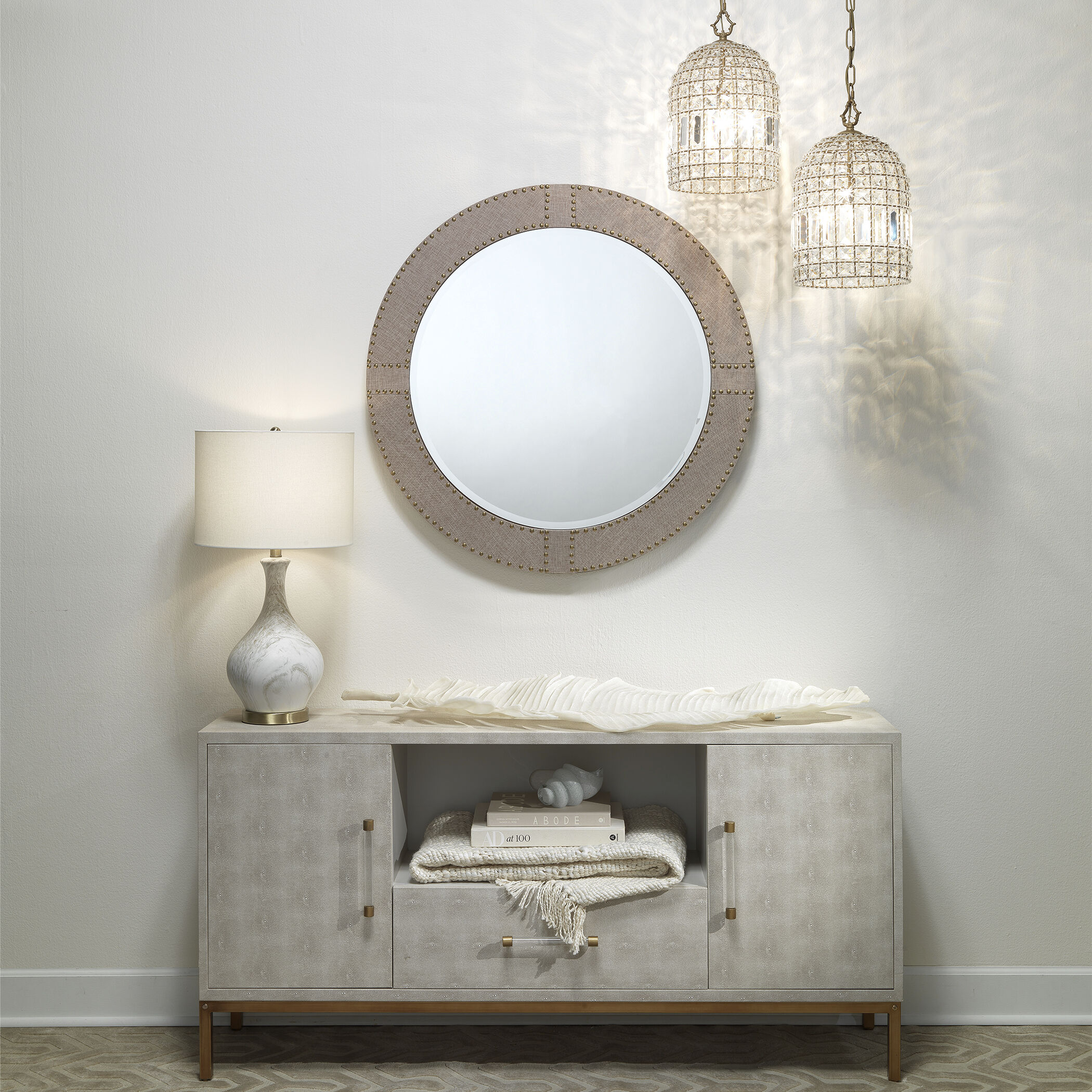 Feather Off White Table Object