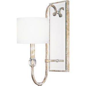 Aversa 1 Light 6 inch Silver and Gold Leaf Sconce Wall Light