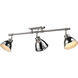 Yep Duncan 3 Light 35.38 inch Pewter Semi-Flush Mount Ceiling Light in Chrome, Damp