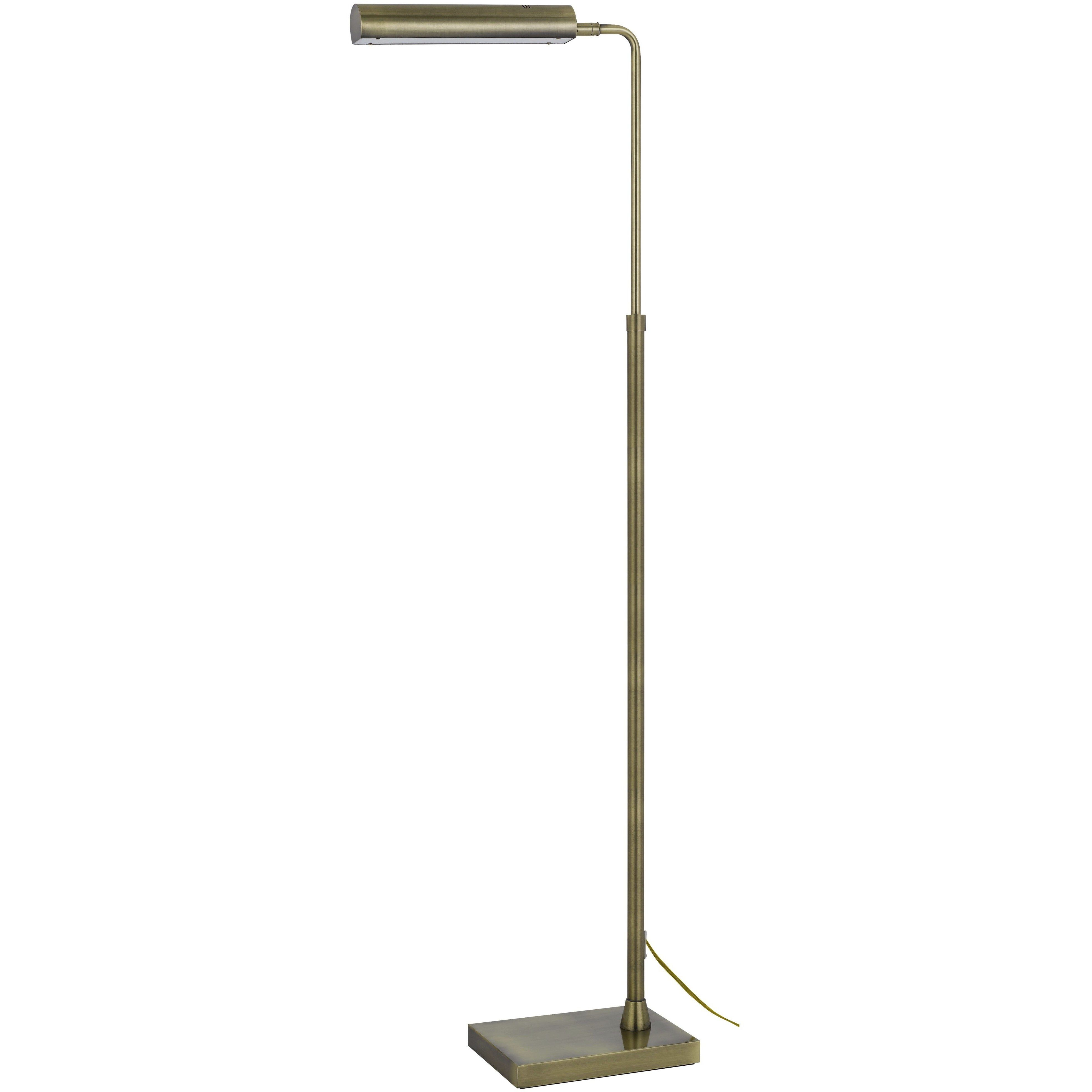 Delray 44 inch 17.00 watt Antique Brass Floor Lamp Portable Light