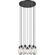 Arden 11 Light 24 inch Matte Black Chandelier Ceiling Light