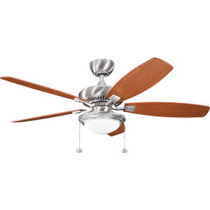Canfield Select 52 inch Brushed Stainless Steel with Medium Oak Blades Ceiling Fan