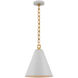 Julie Neill Theo LED 14.25 inch Soft White and Gild Pendant Ceiling Light