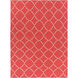 Frontier 132 X 96 inch Bright Red, Ivory Rug