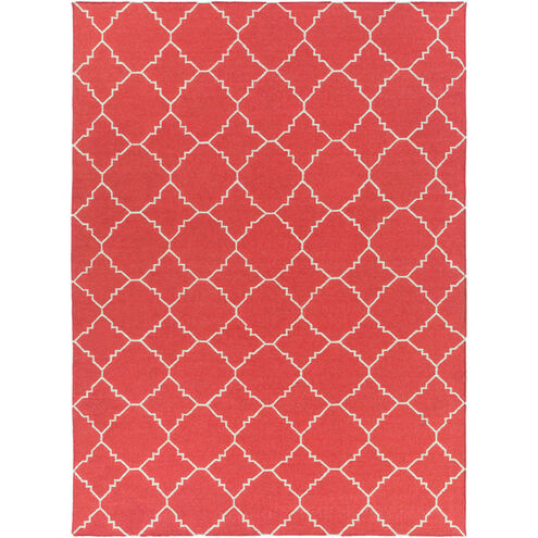 Frontier 132 X 96 inch Bright Red, Ivory Rug
