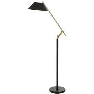 Brigg 60 inch 8.00 watt Satin Black Floor Lamp Portable Light