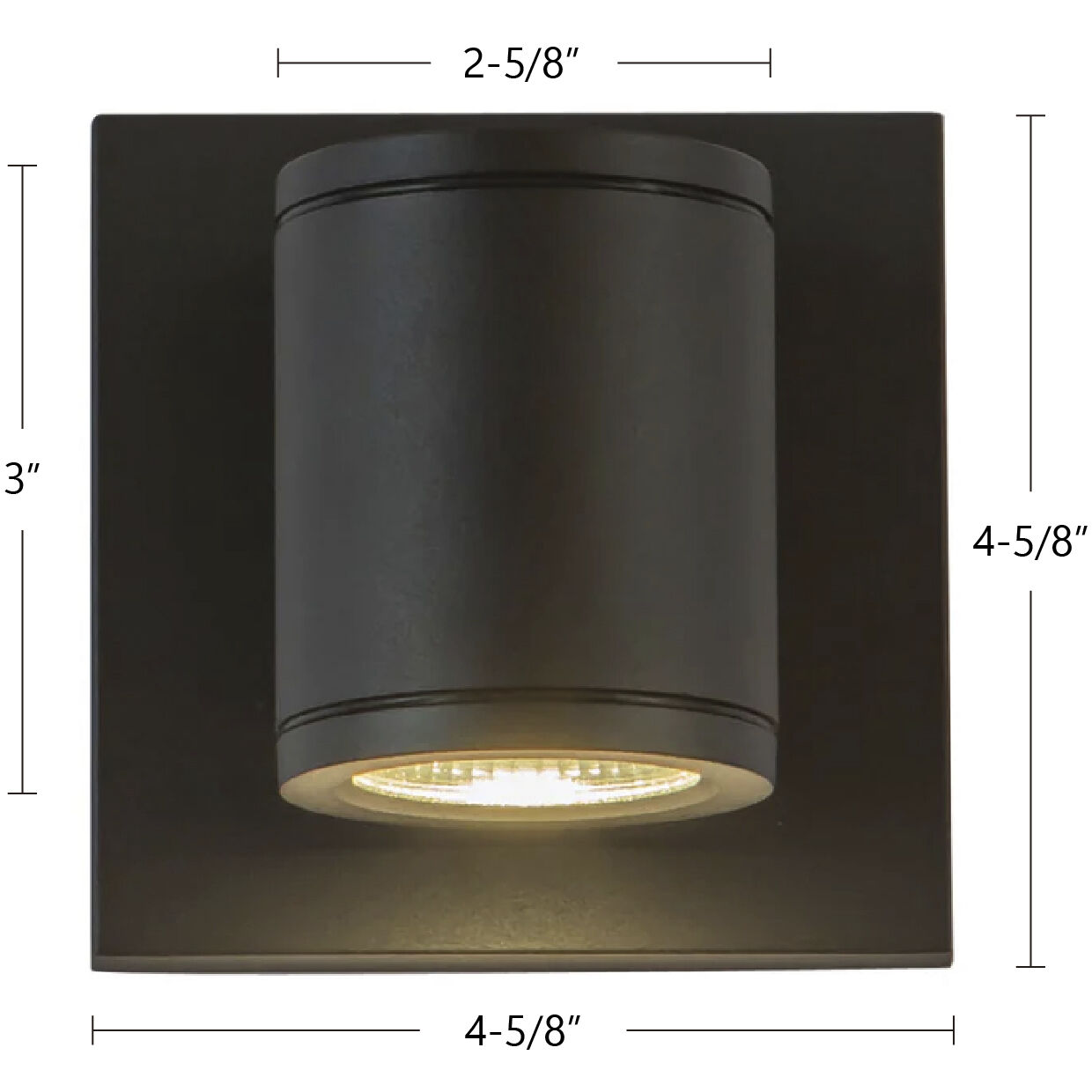 Nordic LED 4.63 inch Black Exterior Wall Light