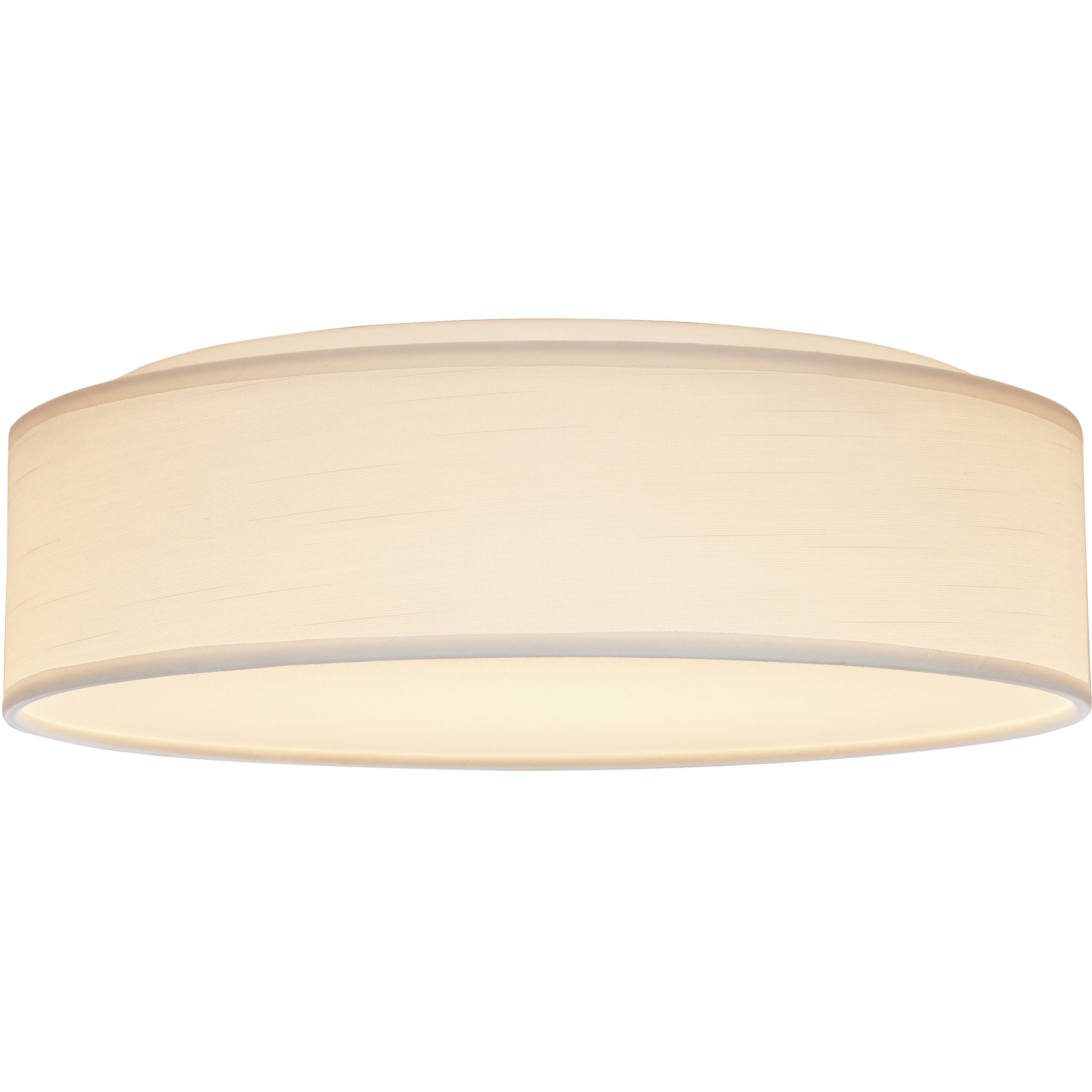 Brentwood LED 15 inch White Fabric Flush Mount Ceiling Light