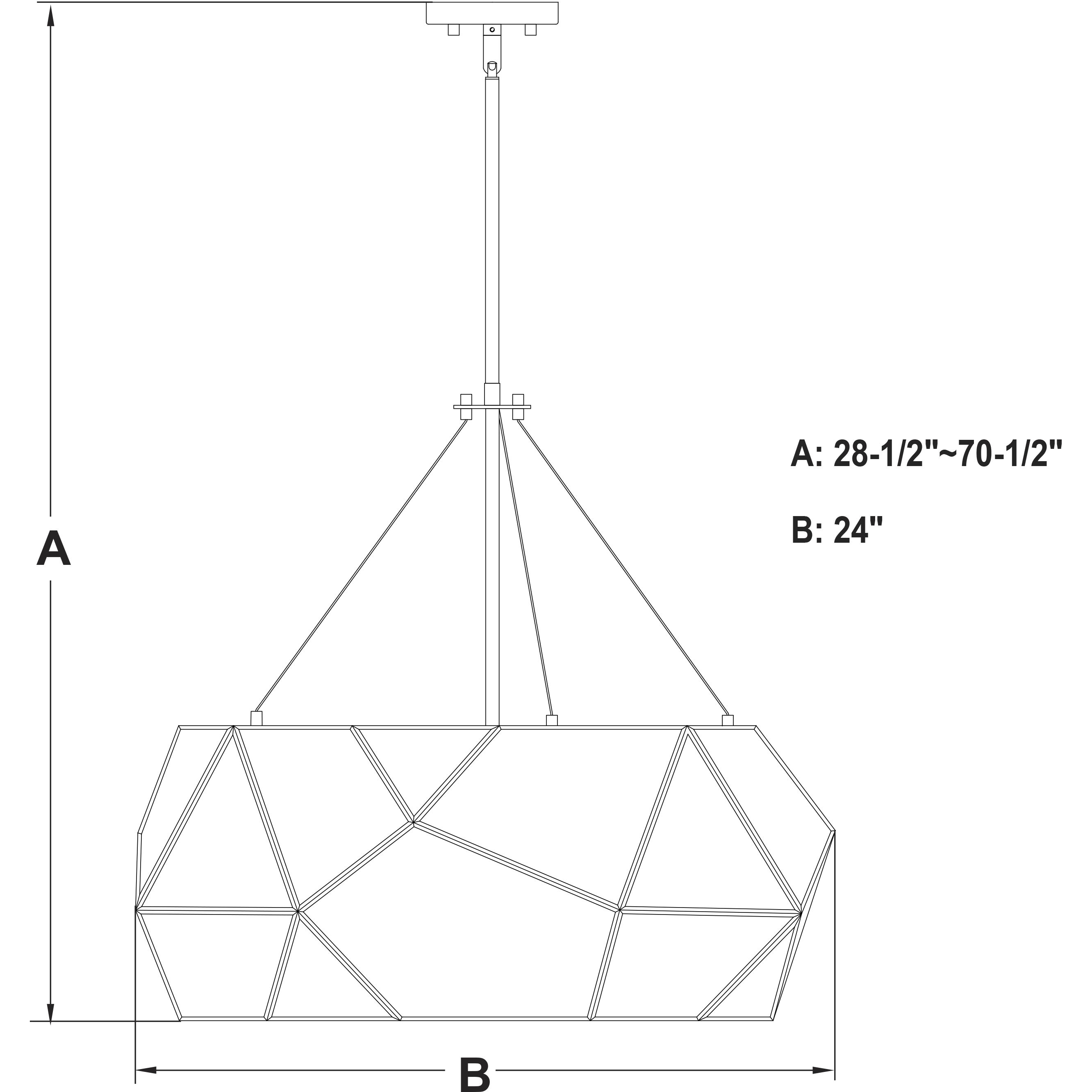 Euclid LED 24 inch Aged Brass Pendant Ceiling Light