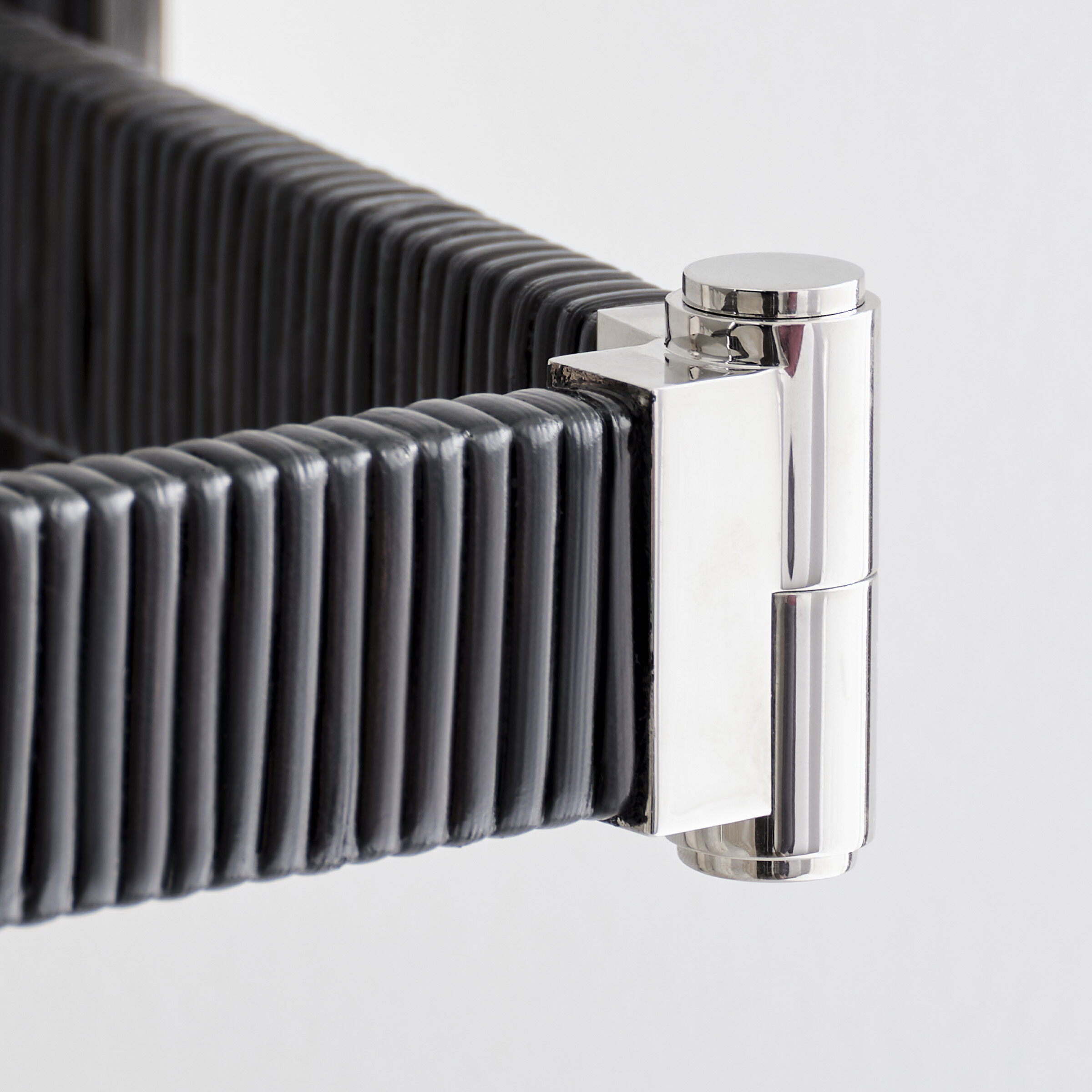 Suzanne Kasler Elle 22.25 inch 15.00 watt Polished Nickel and Black Rattan Swing Arm Sconce Wall Light