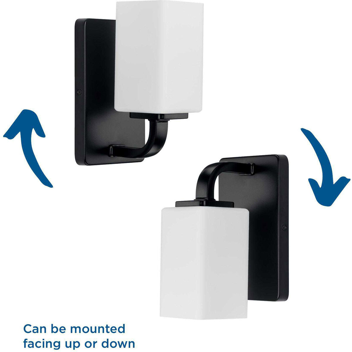 Cowan 1 Light 6 inch Matte Black Bath Vanity Wall Light