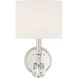 Chimes 1 Light 8 inch Polished Nickel Sconce Wall Light