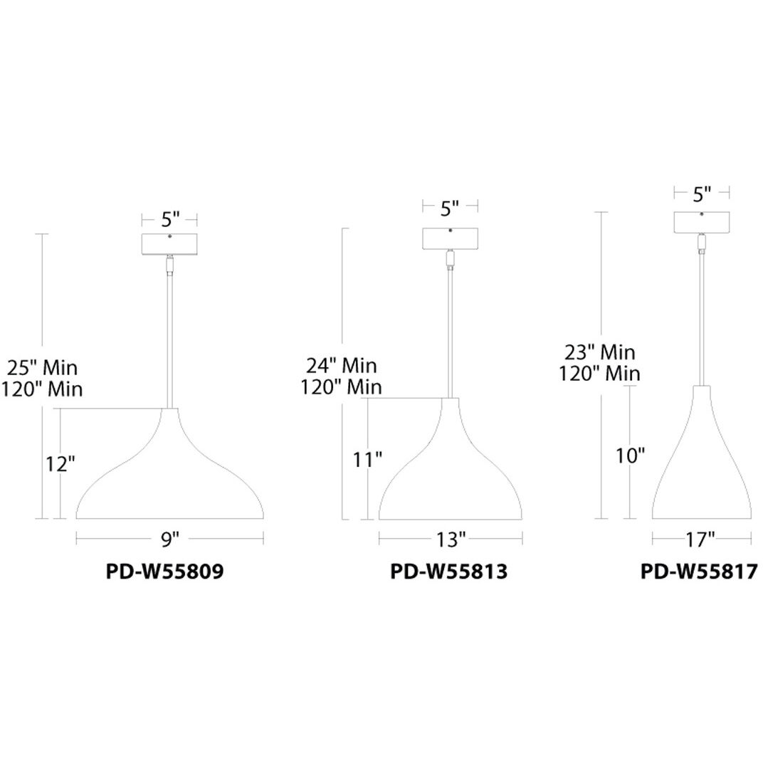 Copa LED 9 inch Black Gold Ribbed Outdoor Pendant, dweLED