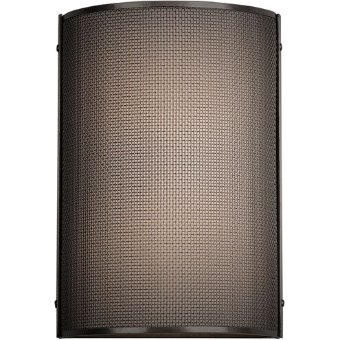 Uptown Mesh 2 Light 7.8 inch Graphite Cover Sconce Wall Light