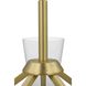 Vertex 5 Light 22.5 inch Brushed Gold Chandelier Ceiling Light