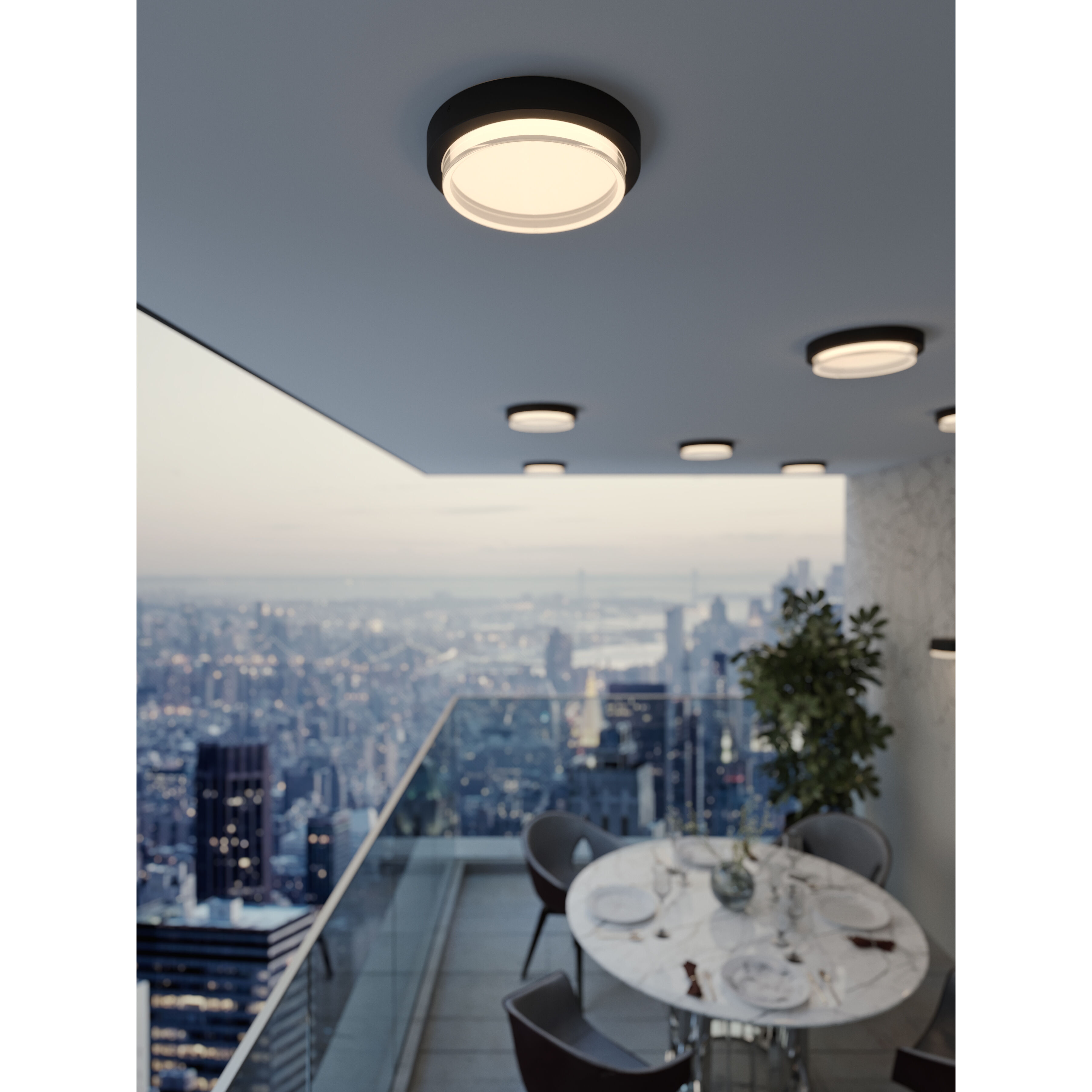 Elm LED 11 inch Black Outdoor Flush Mount