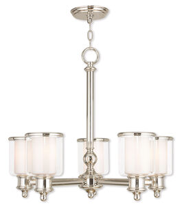 Middlebush 5 Light 25 inch Polished Nickel Chandelier Ceiling Light