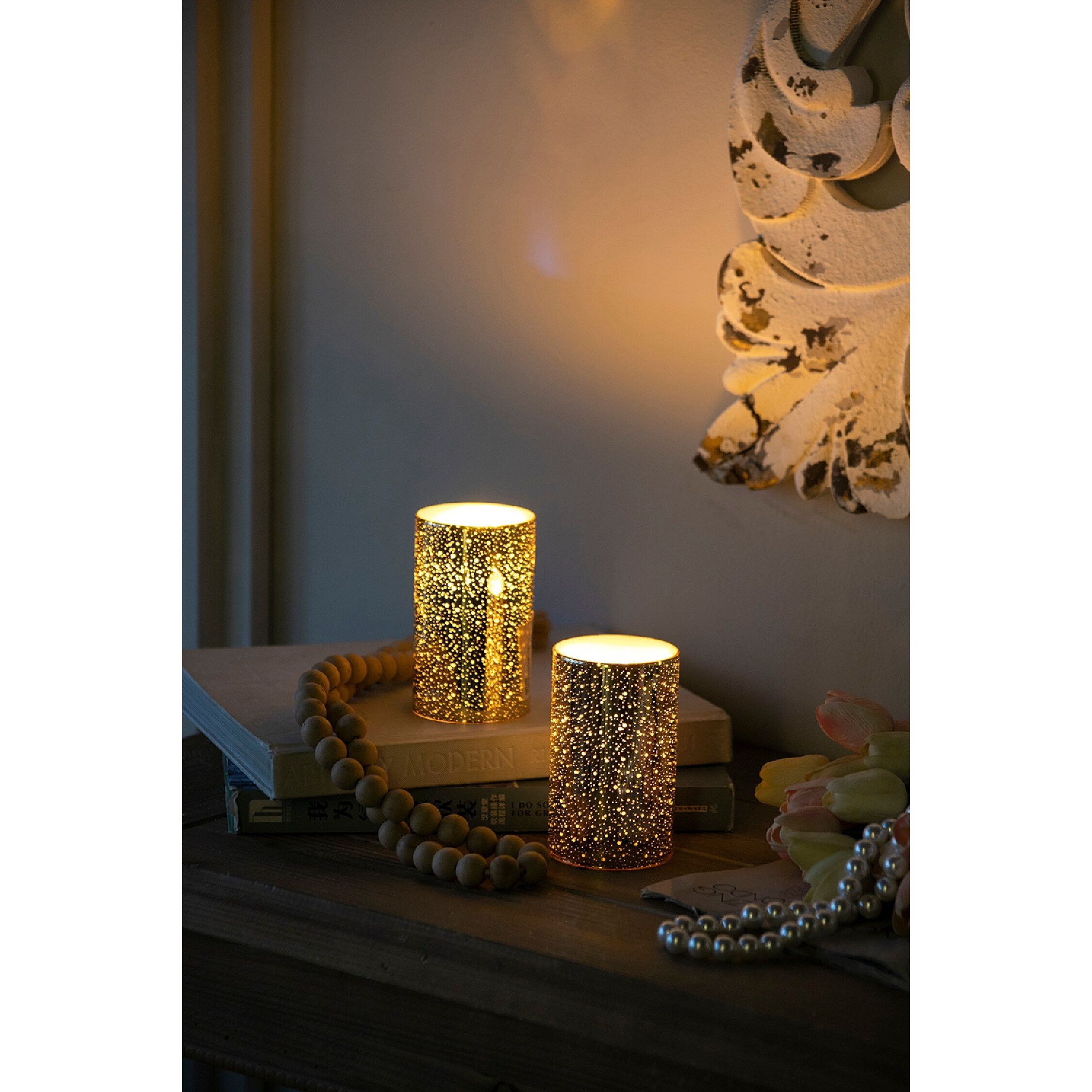 Speckled 5 X 3 inch LED Candle