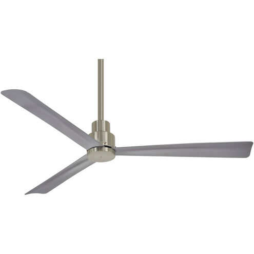 Simple 52 inch Brushed Nickel Wet Outdoor Ceiling Fan