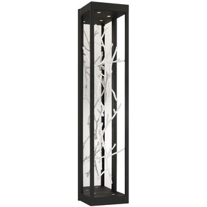Aerie LED 30 inch Silver and Black Outdoor Wall Sconce