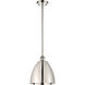 Ballston Dome LED 9 inch Polished Nickel Pendant Ceiling Light