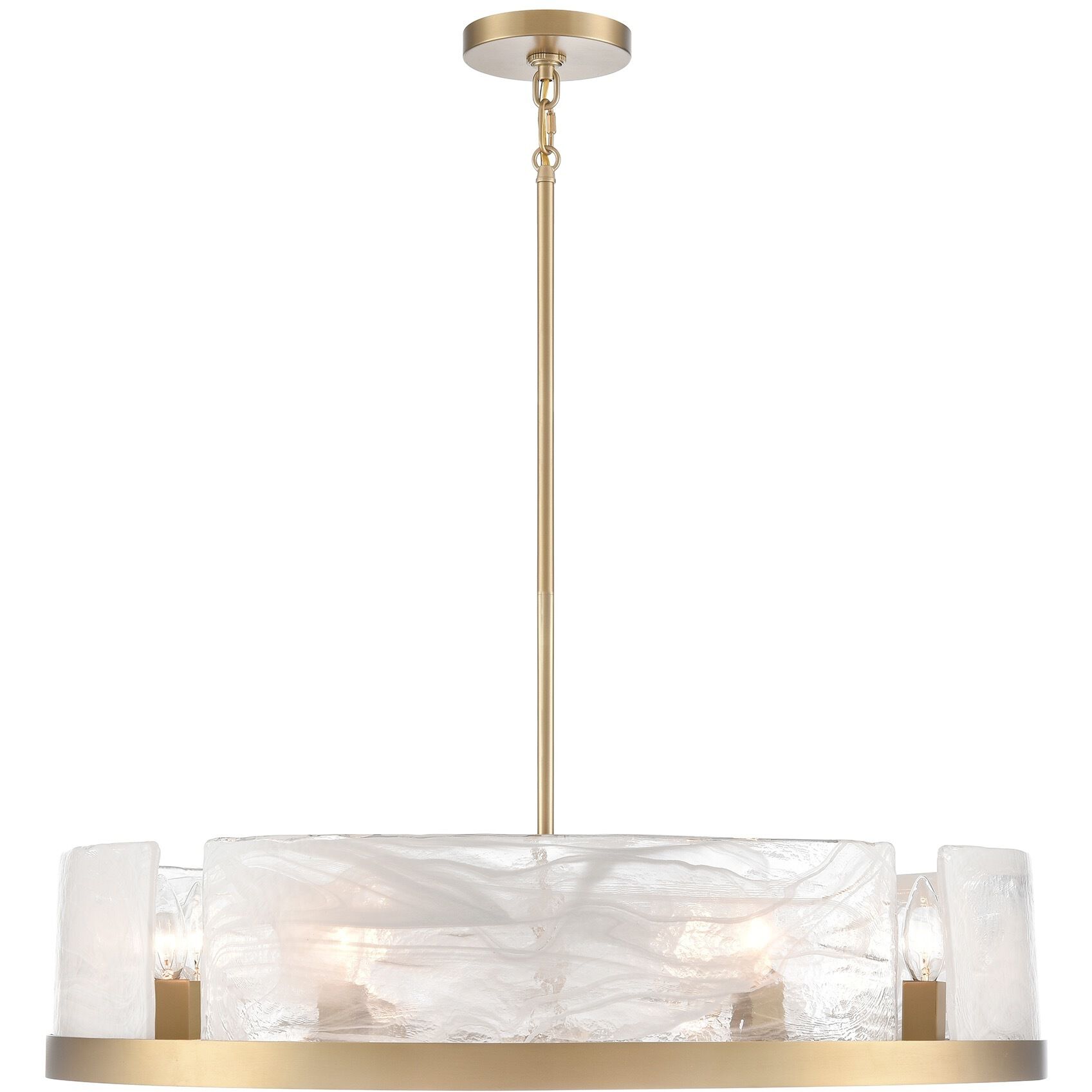 Skye 8 Light 28 inch Brushed Brass Chandelier Ceiling Light