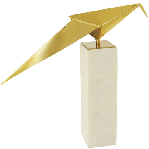 Bird Gold and White Statue