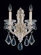 La Scala 2 Light 6.5 inch Antique Silver Wall Sconce Wall Light in Radiance